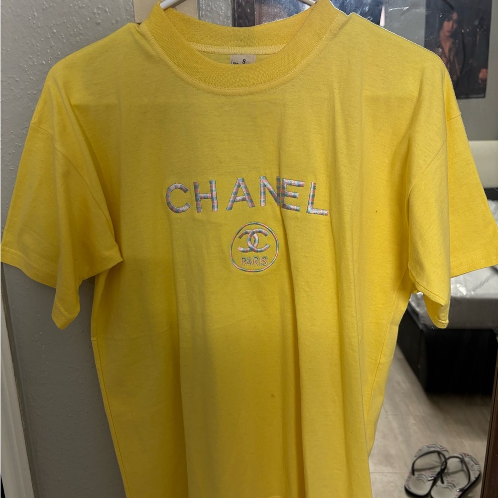 Chanel Vibrant Yellow Short Sleeve Tee